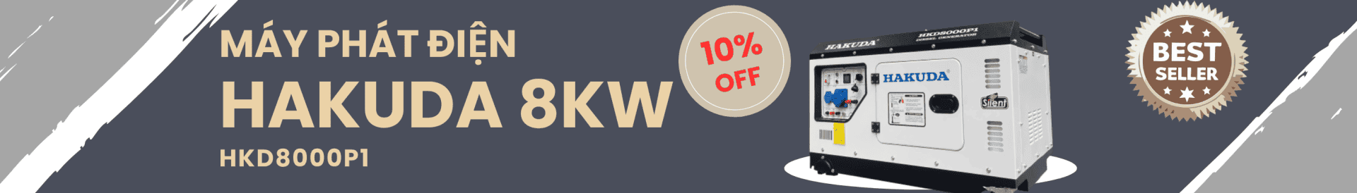 Máy phát điện chạy dầu HAKUDA 8KW HKD8000P1